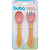 Kit Talher Infantil Colher e Garfo Silicone e Bambu Buba Introdução Alimentar Bebê - Imagem 4