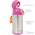 Garrafa Térmica Infantil Parede Dupla Inox 400ml Com Canudo Buba - Imagem 7