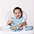 Kit Alimentação Silicone Gumy Buba 5 Peças Babador Prato Bowl Talher de Bambu Introdução Alimentar - Imagem 2
