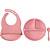 Kit Refeição Silicone Buba 3 Peças Babador Prato Com Divisória e Colher Introdução Alimentar - Imagem 2