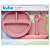 Kit Refeição Silicone Buba 3 Peças Babador Prato Com Divisória e Colher Introdução Alimentar - Imagem 8