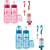 Kit 2 Mamadeiras Lillo 240ml + Escovas Para Lavar Mamadeira e Bico Buba - Imagem 1