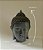 Escultura Decorativa Buda Cinza em Resina (16cm) - Imagem 3