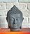 Escultura Decorativa Buda Cinza em Resina (16cm) - Imagem 1