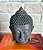 Escultura Decorativa Buda Cinza em Resina (16cm) - Imagem 2