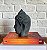Escultura Decorativa Cabeça de Buda em Resina Cinza (16cm) - Imagem 2