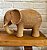 Escultura Decorativa Elefante Marrom com Aspecto de Rattan (2 tamanhos) - Imagem 4