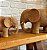 Escultura Decorativa Elefante Marrom com Aspecto de Rattan (2 tamanhos) - Imagem 2