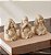 Trio de Esculturas Mini Budas em Cimento (3 Peças) - Imagem 1