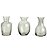 Trio de Mini Vasos Decorativos Acinturados em Vidro (3 peças) - Imagem 1