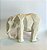 Escultura de Elefante em Poliresina Cor Branca (19x25) - Imagem 2