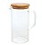 Jarra de Vidro com Tampa de Bambu Ecokitchen 1,3 Litros - Imagem 1