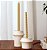 Porta Velas em Cerâmica Off-White (2 Peças) - Imagem 1