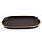 Bandeja Oval Preta com Borda Dourada (22cm) - Imagem 1