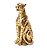 Escultura Decorativa Pequena de Leopardo Dourado Sentado (10x05) - Imagem 2