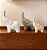 Trio de Esculturas Decorativas de Elefantes em Cerâmica (3 Peças) - Imagem 1