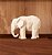 Escultura Decorativa de Elefante Cubista Off White (15x19) - Imagem 1