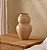 Vaso Decorativo Acinturado em Cerâmica Bege com Brilho (2 Tamanhos) - Imagem 2