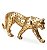 Escultura Decorativa Pequena de Leopardo Dourado (05x07) - Imagem 2