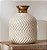 Vaso Decorativo em Cerâmica Chevron com Topo Dourado (15x11) - Imagem 2