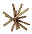 Escultura Decorativa Asterisco em Metal Dourado (G) - Imagem 1