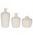 Trio de Mini Vasos Decorativos em Cerâmica Branca - Imagem 2
