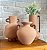 Trio de Vasos Decorativos em Cerâmica Terracota - Imagem 1