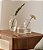 Trio de Mini Vasos Decorativos em Vidro com Borda Dourada - Imagem 1