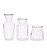 Trio de Mini Vasos Decorativos em Vidro com Borda Dourada - Imagem 1
