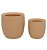 Cachepot Decorativo Redondo Marrom Natural com Textura (2 Tamanhos) - Imagem 1