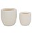 Cachepot Decorativo Redondo Branco com Textura (2 Tamanhos) - Imagem 1