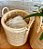 Cesto Decorativo em Fibra Natural com Estrutura de Madeira (2 tamanhos) - Imagem 4