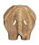 Escultura de Elefante em Poliresina com Aspecto de Madeira (P) - Imagem 2