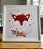 Quadro Decorativo de Parede Infantil Raposinha Vermelha Pelúcia (35x35) - Imagem 1