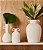 Vaso Decorativo em Cerâmica Off White com Alças (23x14) - Imagem 2