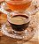 Xícara para Café em Cristal com Pires Coração (80ml) - Imagem 1