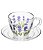 Xícara de Café com Pires Lyor Lavanda Hand Painting Cristal (80ml) - Imagem 3
