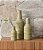 Trio de Vasos Decorativos Verdes em Cerâmica (3 Tamanhos) - Imagem 3
