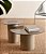 Conjunto de Mesas Laterais Orgânicas em Vidro e Metal (2 Peças) - Imagem 1