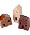 Trio de Casinhas Decorativas em Cerâmica Esmaltada - Imagem 3