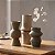 Trio de Mini Vasos Decorativos em Cerâmica Nature (3 Pçs) - Imagem 1