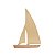 KIt Escultura Barco a Vela em Metal e Madeira (2 Pçs) - Imagem 4