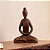 Escultura Mulher Meditando em Madeira (28x19Cm) - Imagem 1