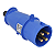 Plugue Newkon 200/250V 3P+T 32A 9H Azul Steck N4279 - Imagem 1