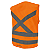 Colete Laranja Refletivo Segurança Classe 2 NBR 15292 Fluorescente - STFVACL91010 - Imagem 3