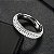 Anel Masculino Cravejado Zircônia Anatômico Prata Inox - Imagem 1
