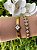 Bracelete trevo branco (aço) - Imagem 2