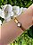 Bracelete trevo branco (aço) - Imagem 1