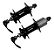 Par Cubo Rolamento Aluminio 36f K7 Disco Blocagem Bike Gts - Imagem 1
