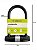 Cadeado Bike Bicicleta U Lock Trava Chave 170x245mm Cor Pto - Imagem 2